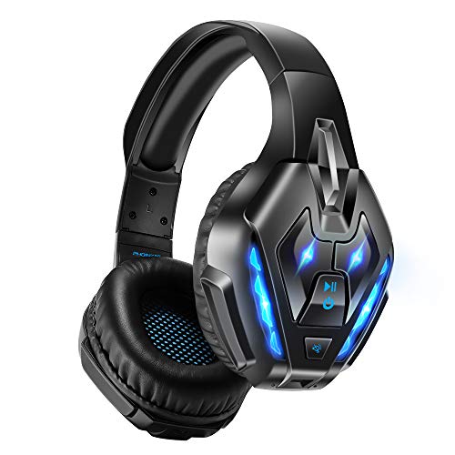 Wireless Bluetooth Gaming Headset, PHOINIKAS Stereo Over Ear Headphones with Detachable Noise...