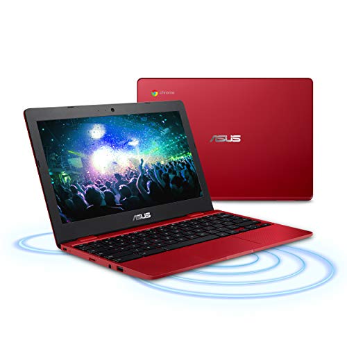 Asus C223NA-DH02-RD Chromebook 11.6", Intel Dual-Core Celeron N3350 Processor (Up to 2.4GHz) 4GB RAM, 32GB eMMC Storage, Red